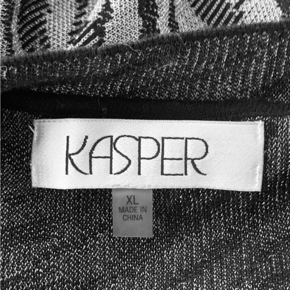Kaspar Zebra Print Open Front Cardigan Sweater 3/4 sleeve Size XL NWOT - Picture 3 of 6